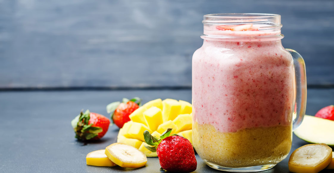 Honey Soyamilk Mango Oatmeal Smoothie